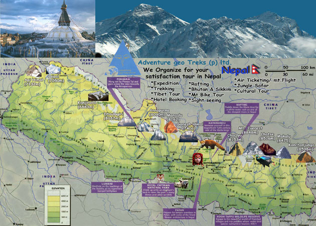 Nepal Travel Map